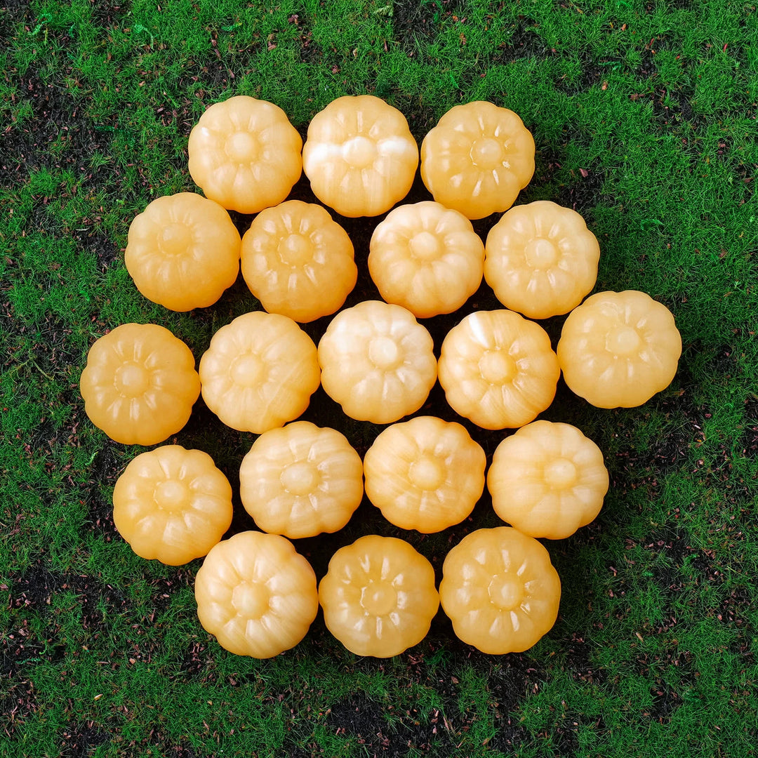 Olivenorma 1PC Decorazione in pietra preziosa di zucca in calcite gialla Mini - image 7