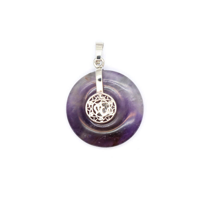 Collana con fibbia della pace in cristallo naturale Olivenorma e albero della vita