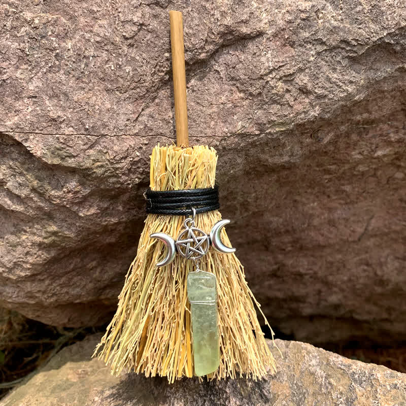 Olivenorma Mini Magic Broom Luna Stella Cristallo Ornamento