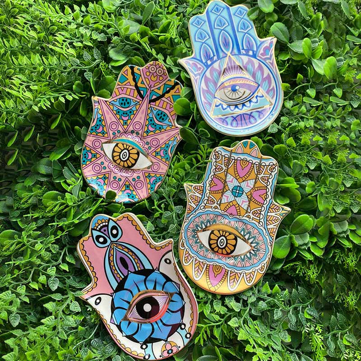 Olivenorma Hamsa Evil Eye Piatto Sottobicchiere 