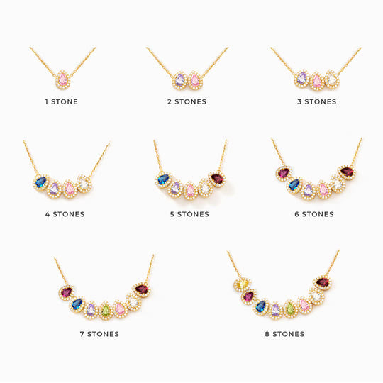 Olivenorma Lacrime di gioia 1-8 Collana con pietra portafortuna a goccia - image 1