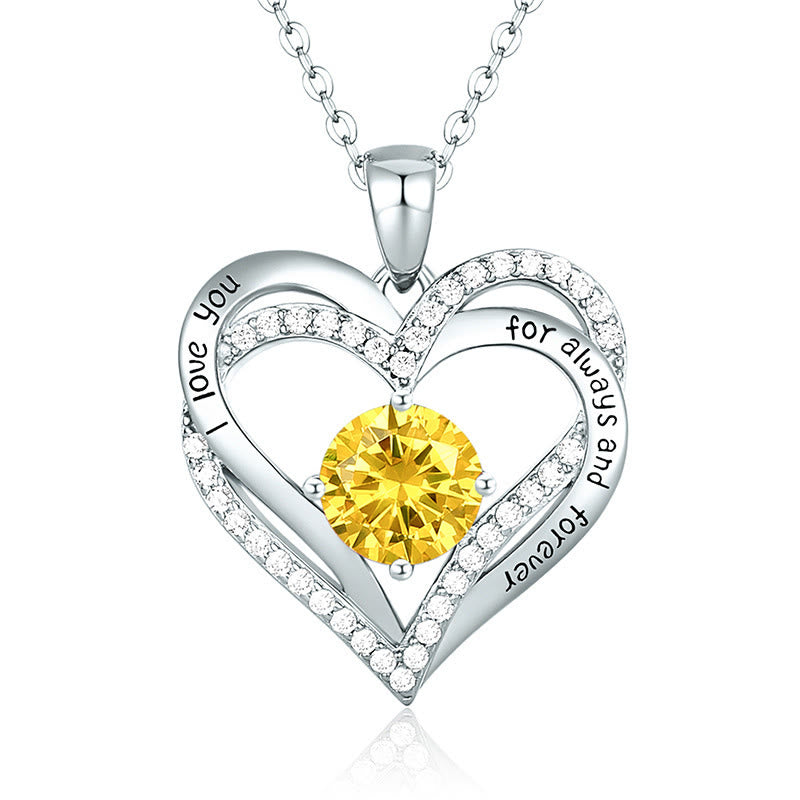 Olivenorma "Ti amo per sempre e per sempre" - Collana Birtshtone Heart