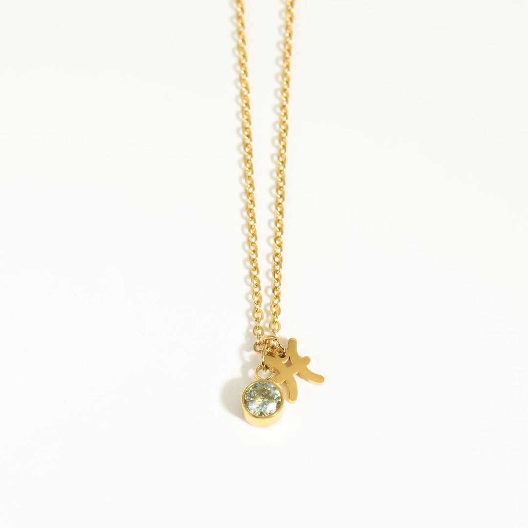 Collana in acciaio inossidabile con rune zodiacali Olivenorma