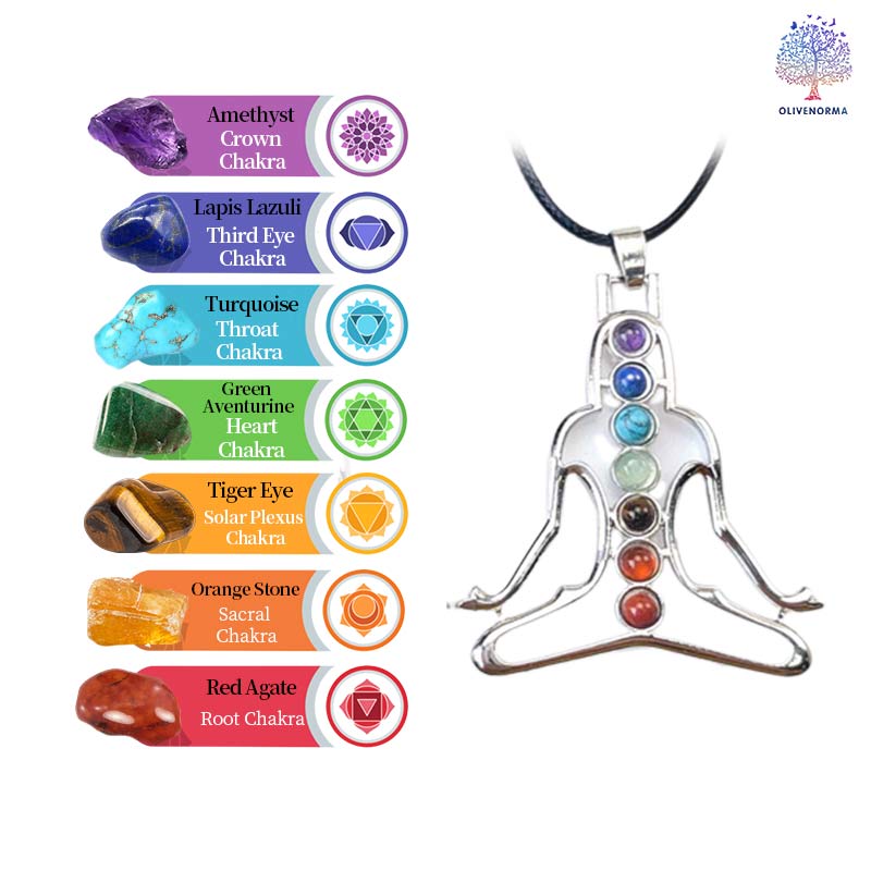 Collana di meditazione sui chakra Olivenorma