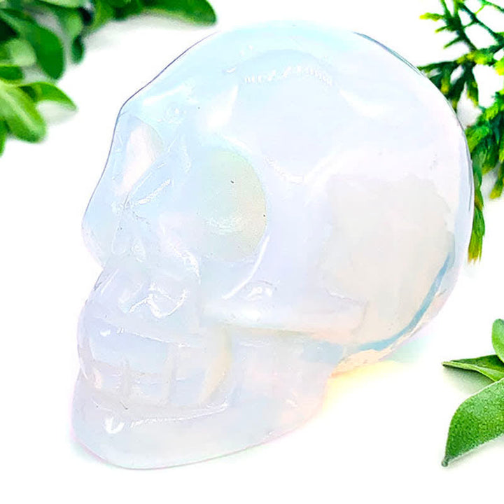 Decorazione di Halloween con teschio di cristallo naturale Olivenorma