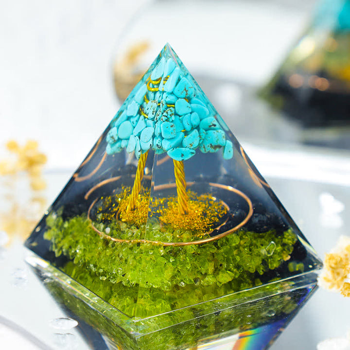 Olivenorma Turchese Albero della Vita Piramide Orgonica
