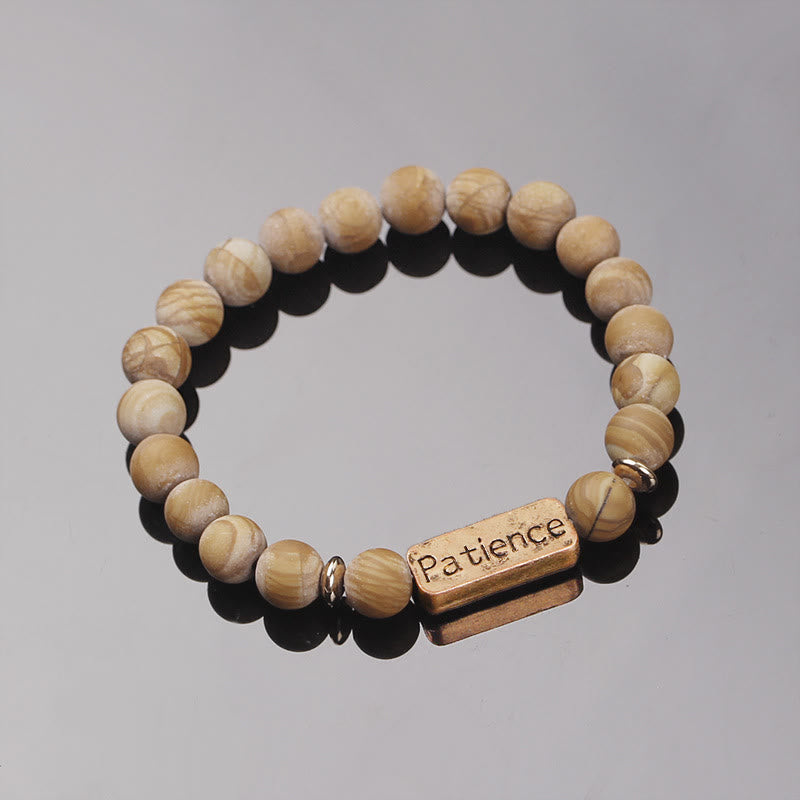 Bracciale con incisione Olivenorma Natural Gemstone Mom Patience