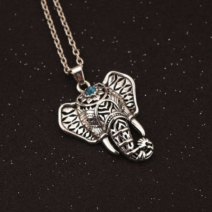 Collana vintage con elefante turchese Olivenorma - image 6