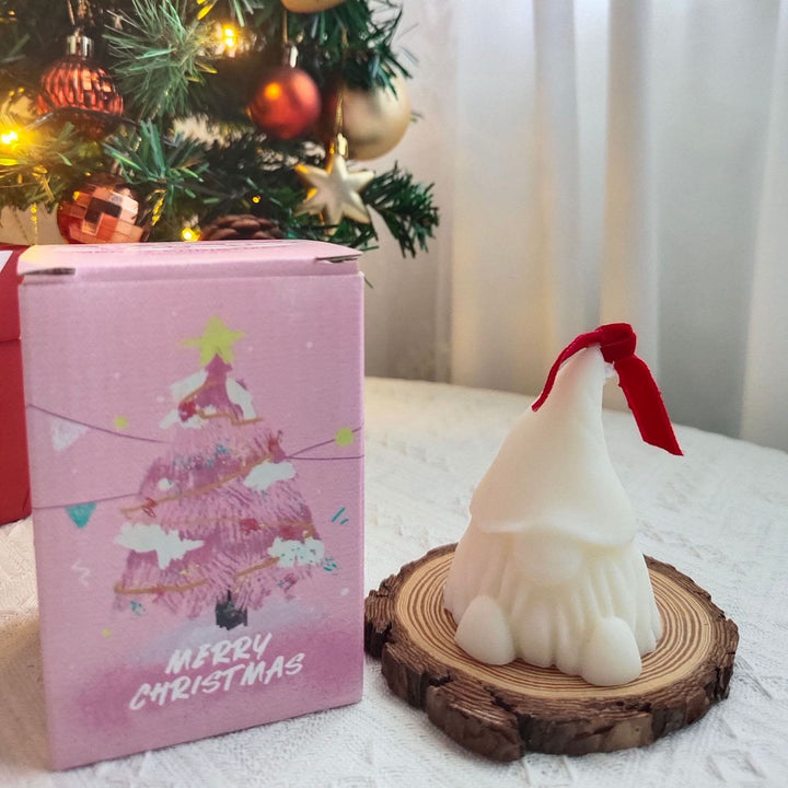 Candela modello biscotto torta di Natale Olivenorma - Babbo Natale bianco-6,7*9cm - image 5