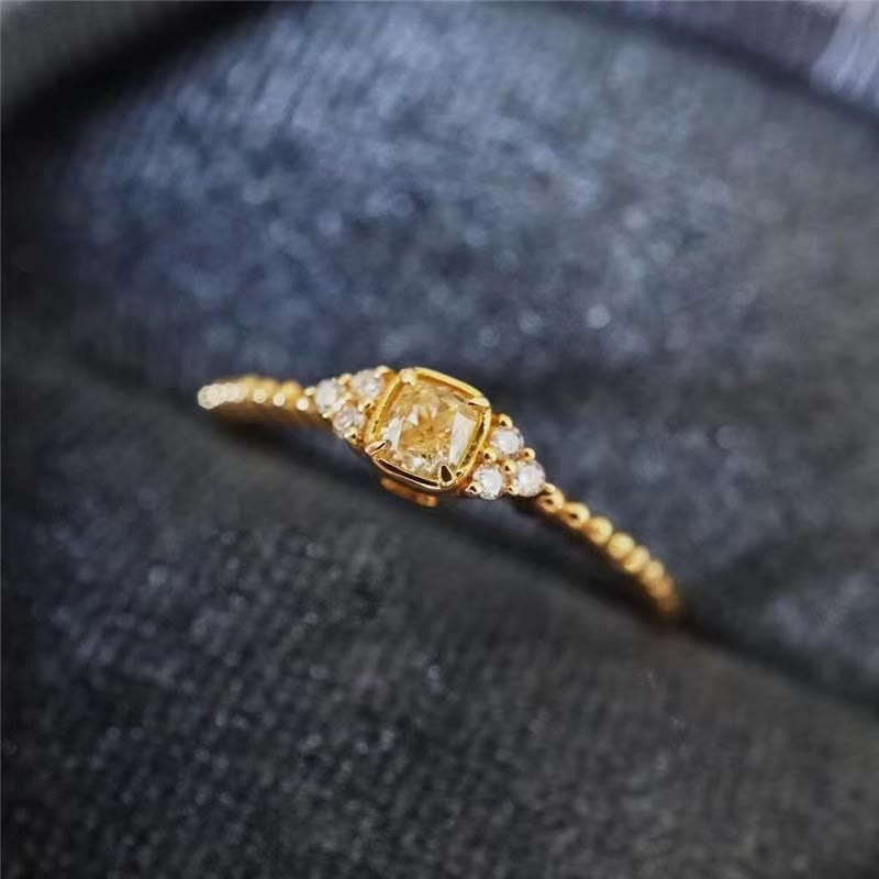 Anello Olivenorma Delicato Citrino Naturale 