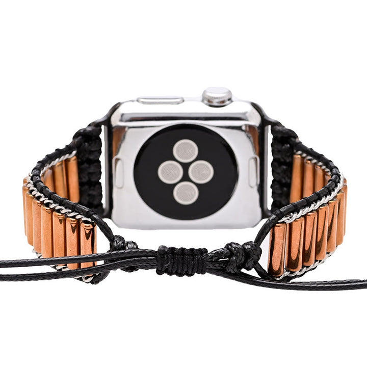 Cinturino per Apple Watch intrecciato a mano in tubo di rame cilindrico Olivenorma