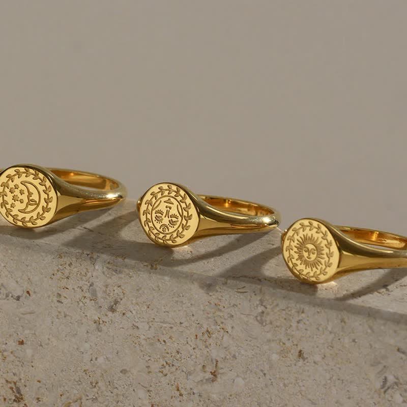 Anello Sole e Luna con carta dei tarocchi Olivenorma