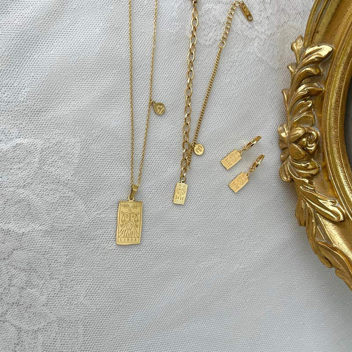 Collana con catena riempita d'oro Olivenorma Zodiac 