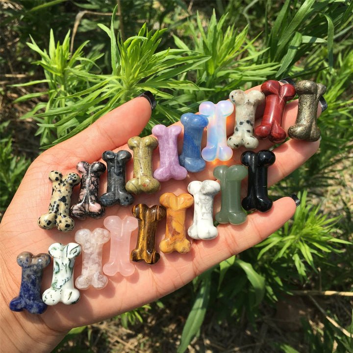 Decorazione con pietra preziosa e totem in osso di cristallo dello spirito guardiano Olivenorma - image 2