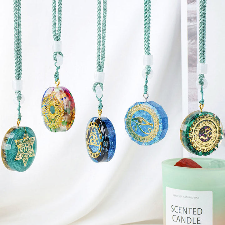 Collana di cristallo naturale di orgone Olivenorma