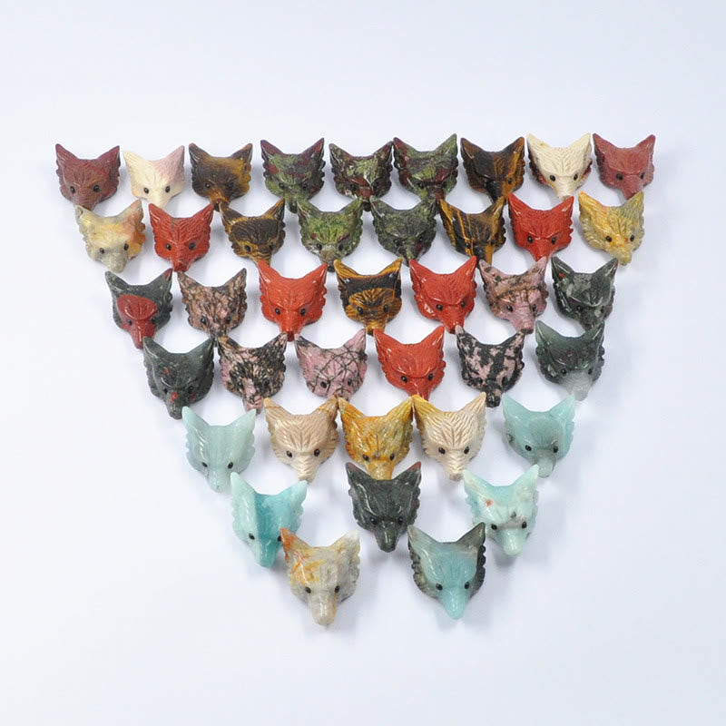 Decorazione in pietra preziosa con testa di lupo guardiano spirituale Olivenorma - image 44