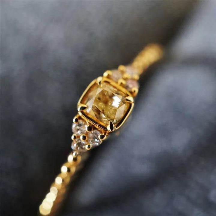 Anello Olivenorma Delicato Citrino Naturale 