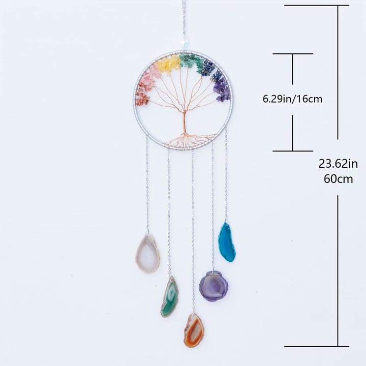 Olivenorma Chakra Agata Albero della Vita Ornamento Decorazione da Parete
