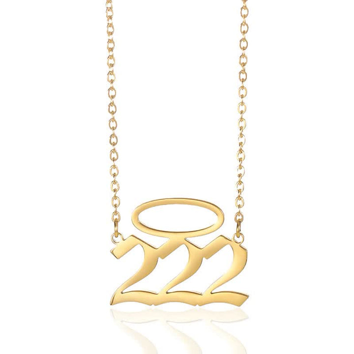 Collana con numero di angelo fortunato Olivenorma con apertura ad angelo 