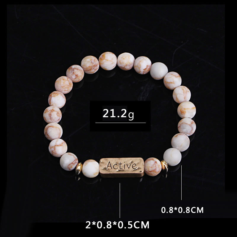 Bracciale con incisione Active Faith Olivenorma Natural Gemstone