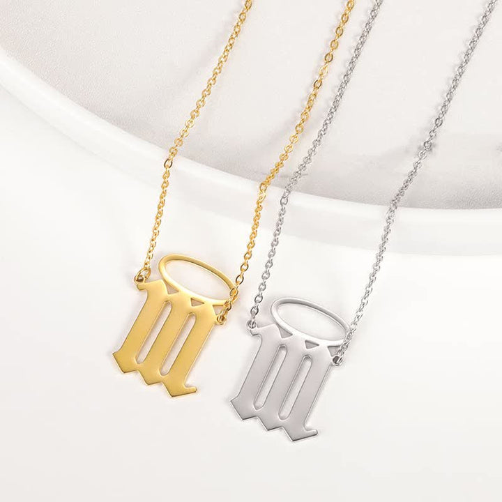 Collana con numero di angelo fortunato Olivenorma con apertura ad angelo 