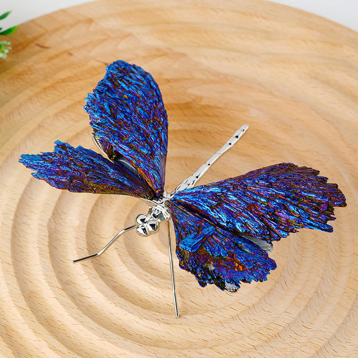 Decorazione con pietra preziosa libellula, tormalina, cianite e aura Olivenorma