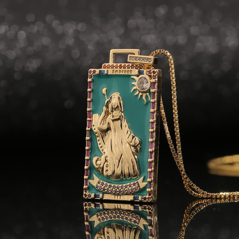 Collana con carta dei tarocchi Olivenorma in smalto