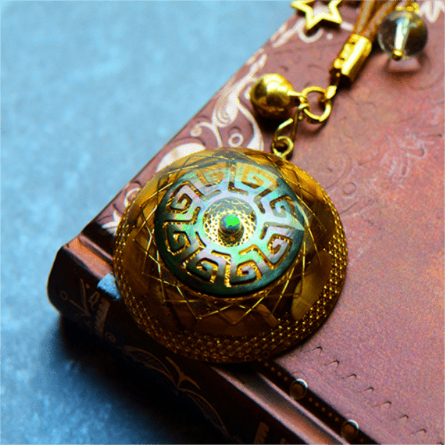 Collana con ciondolo in occhio di tigre con anima risvegliata Olivenorma Collana in orgone