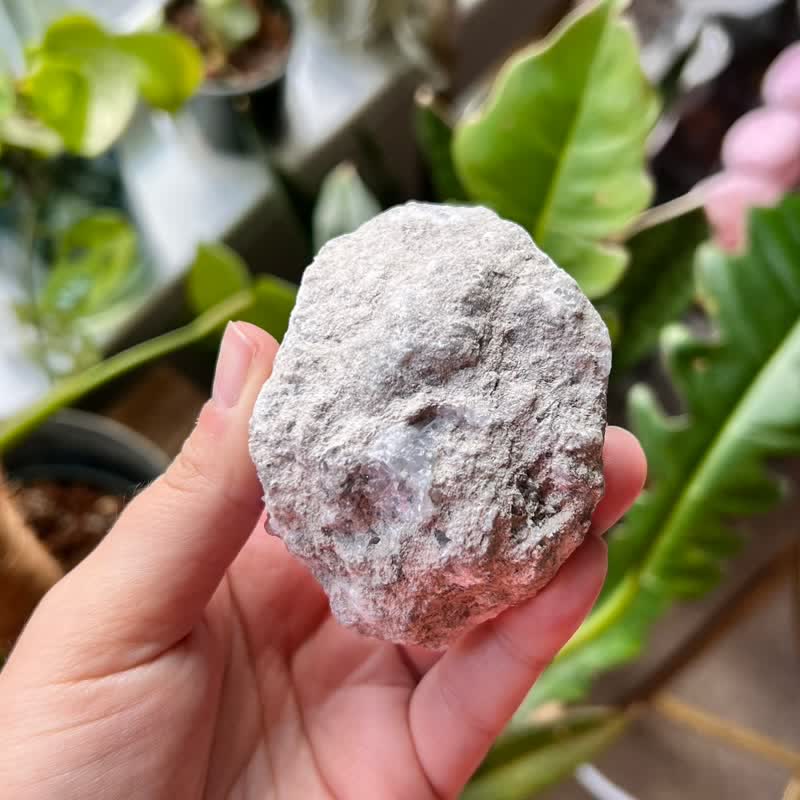 Decorazione con pietra preziosa curativa in geode di cianite naturale Olivenorma