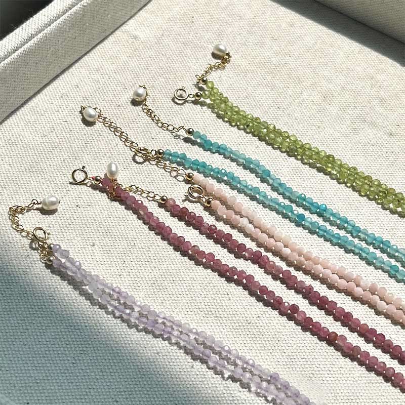 Collana con ciondolo in metallo con cristallo naturale Olivenorma