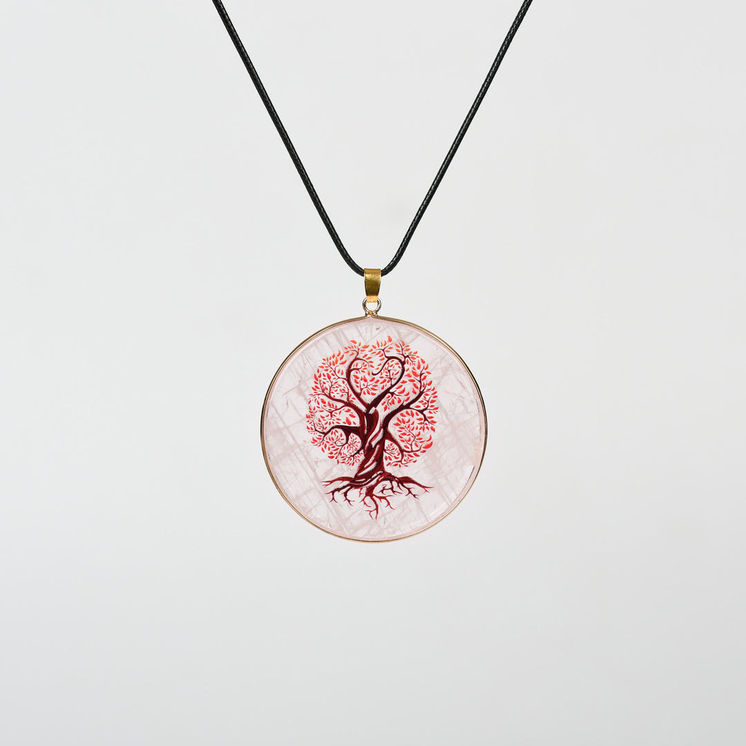 Collana Olivenorma Crystal Hamsa Chakra Albero della vita 