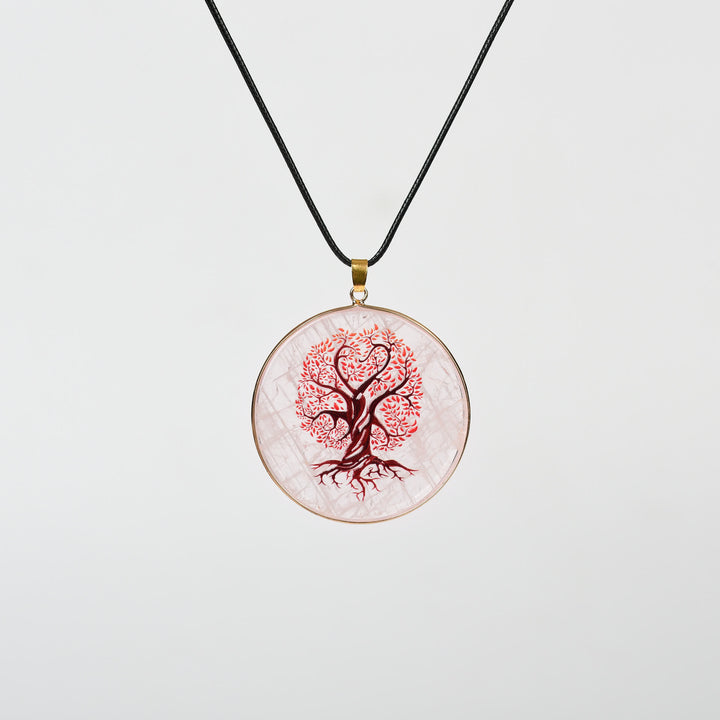 Collana Olivenorma Crystal Hamsa Chakra Albero della vita 