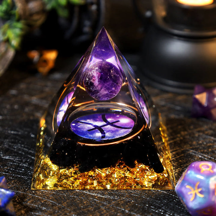 Olivenorma Ametista Palla Ossidiana Ghiaia Zodiaco Pesci Orgone Piramide 