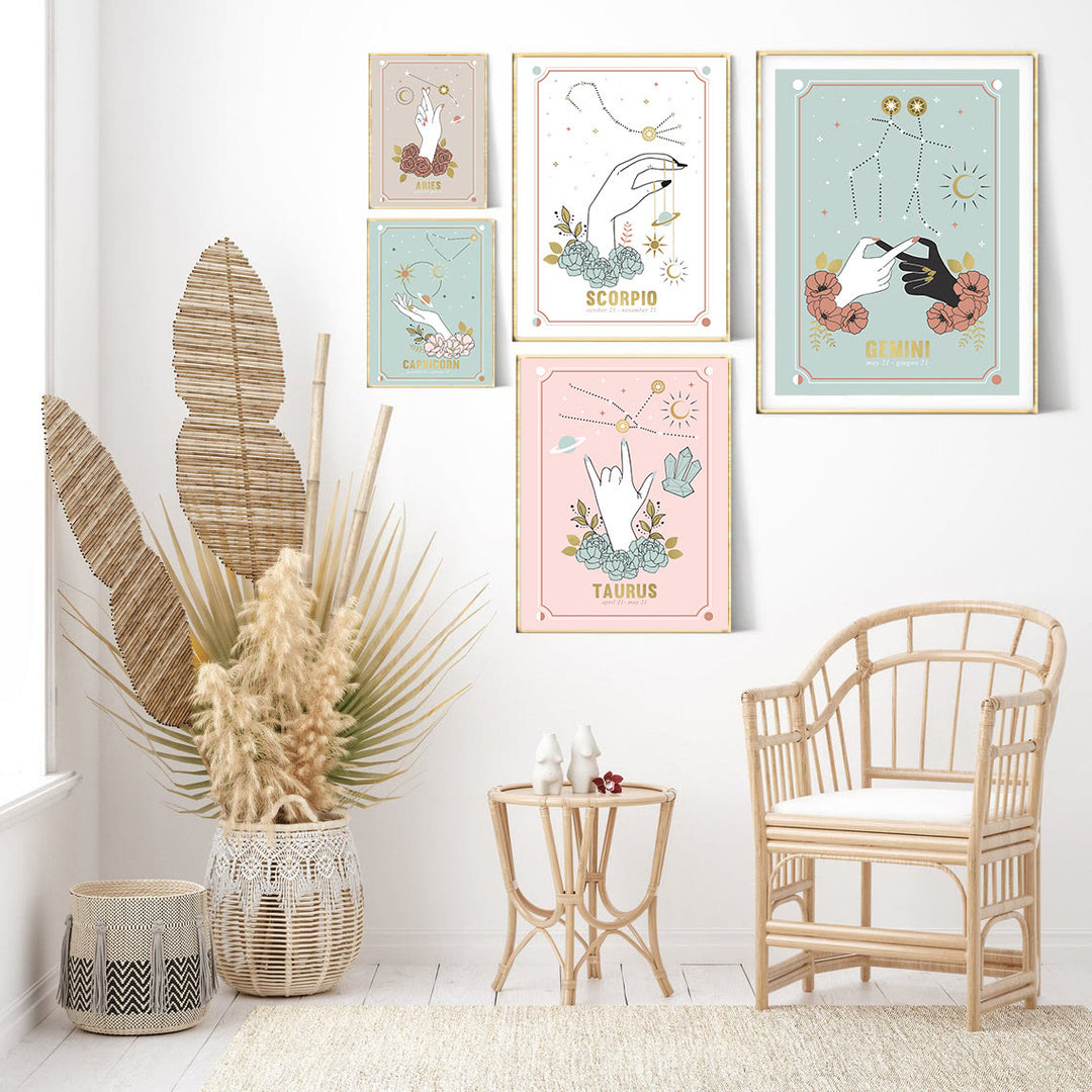 Olivenorma Gesto Zodiaco Nordico Piccolo Affresco Poster 