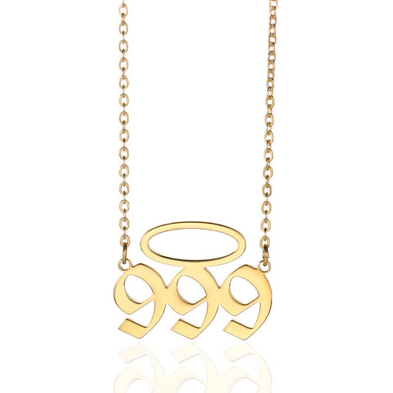 Collana con numero di angelo fortunato Olivenorma con apertura ad angelo 