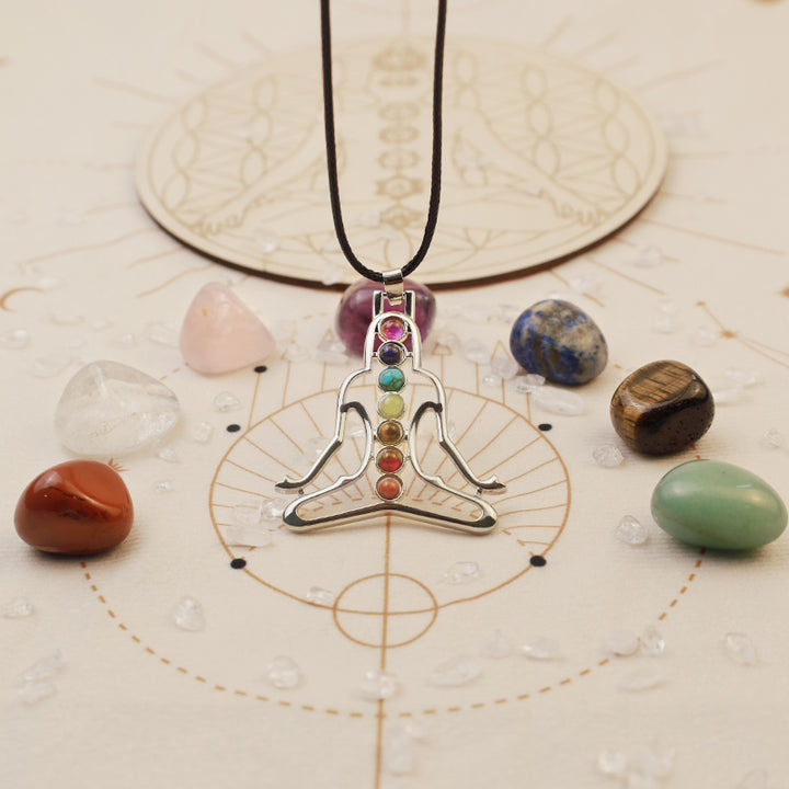 Collana di meditazione sui chakra Olivenorma