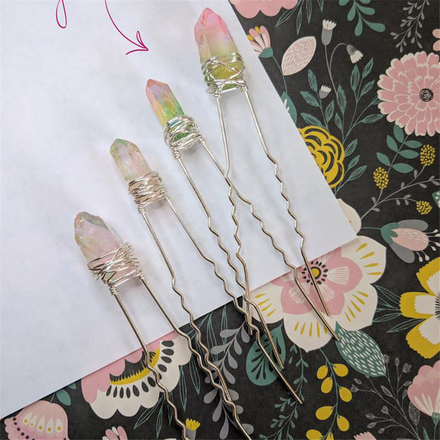 Olivenorma Forcina per capelli in cristallo fatta a mano - image 5