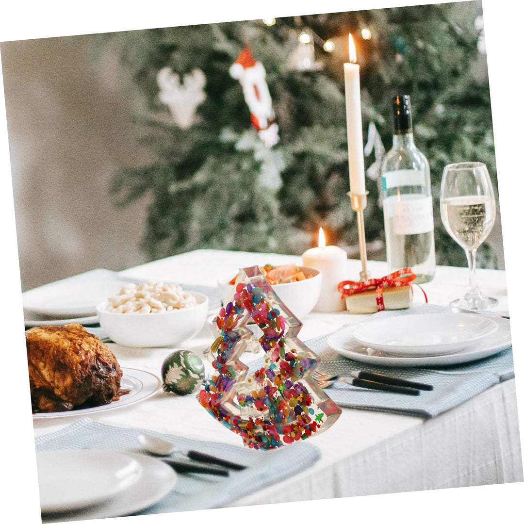 Decorazione per albero di Natale in resina di ghiaia di cristallo naturale Olivenorma 