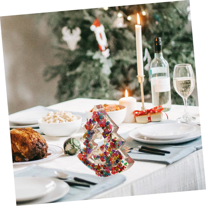 Decorazione per albero di Natale in resina di ghiaia di cristallo naturale Olivenorma 