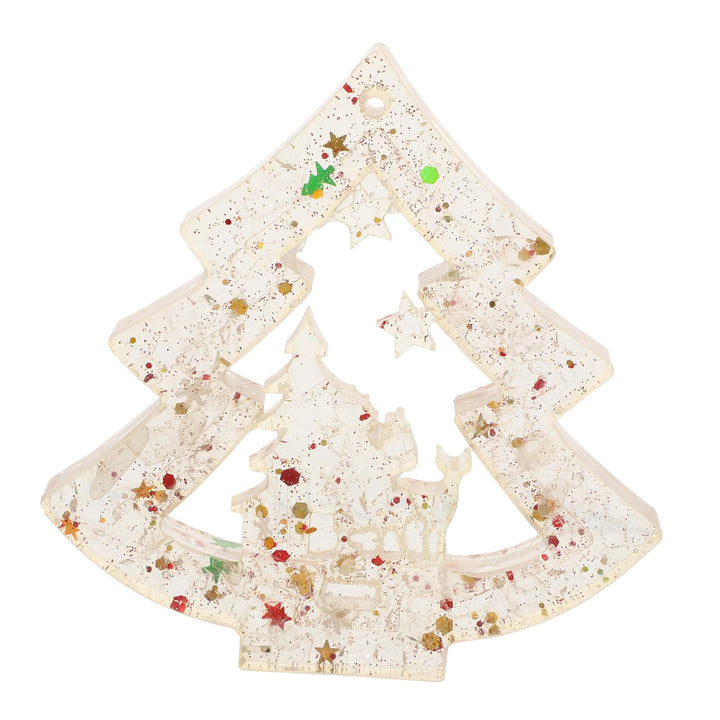 Decorazione per albero di Natale in resina di ghiaia di cristallo naturale Olivenorma 