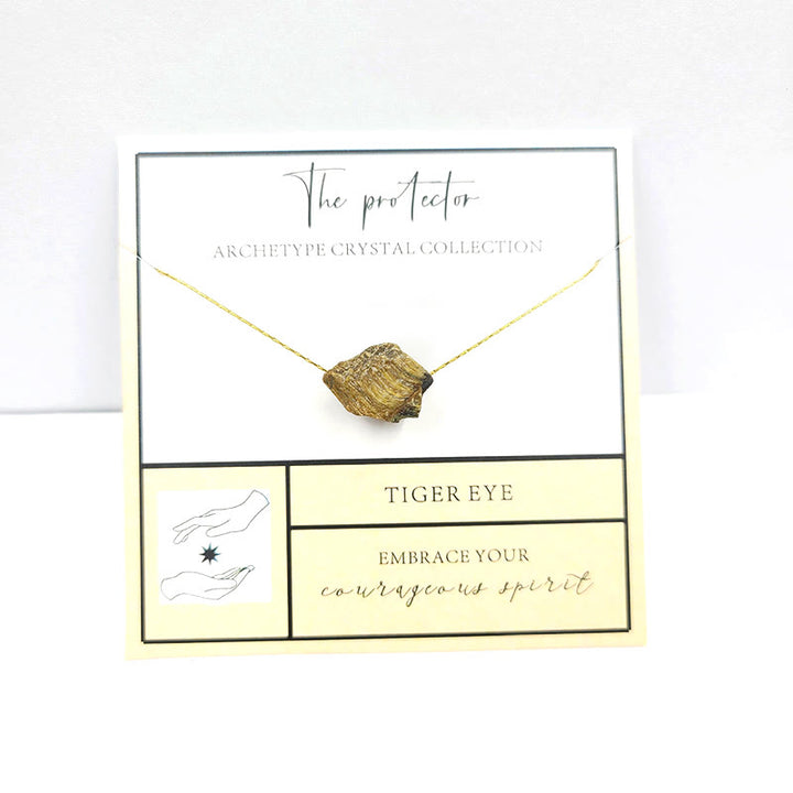 Collana con pietra preziosa grezza a taglio grezzo, regalo di gratitudine spirituale Olivenorma