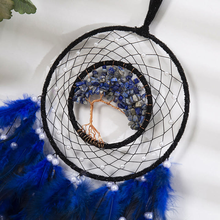 Olivenorma Crystal Tree Of Life Piuma Glow Dream Catcher 