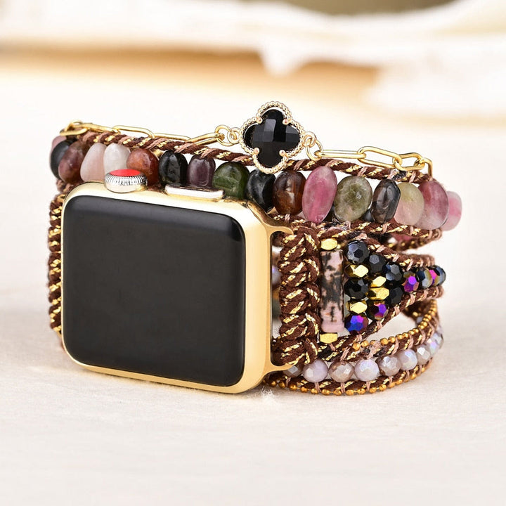 Cinturino avvolgente per Apple Watch Olivenorma Strawberry Quartz Obsidian