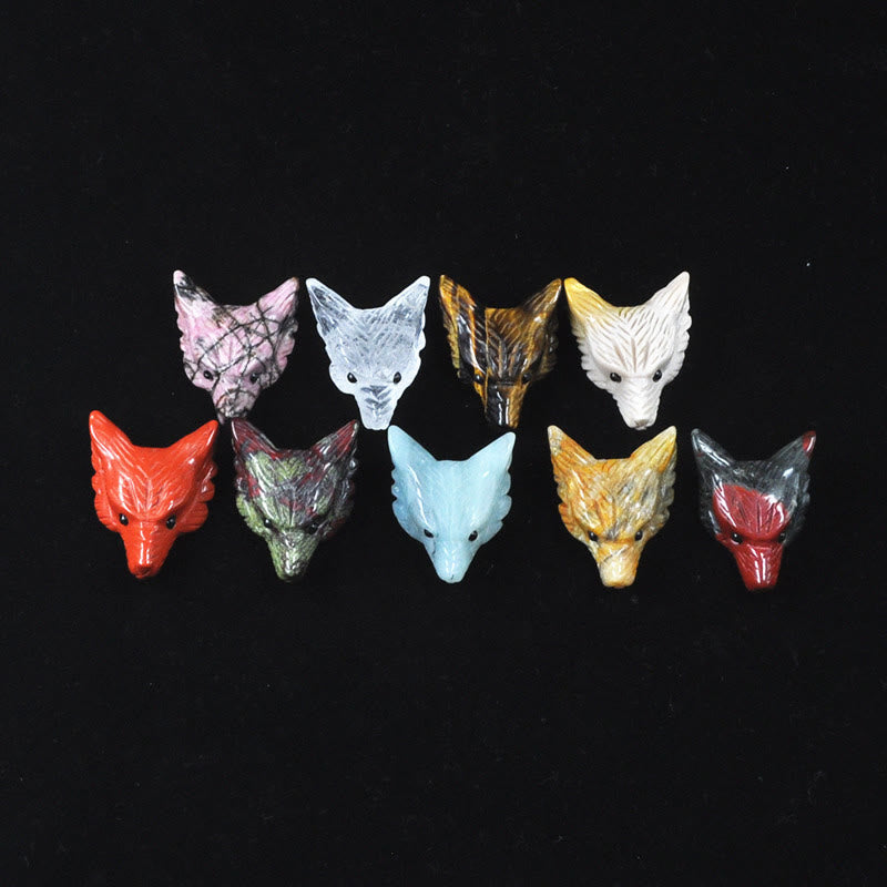 Decorazione in pietra preziosa con testa di lupo guardiano spirituale Olivenorma - image 40