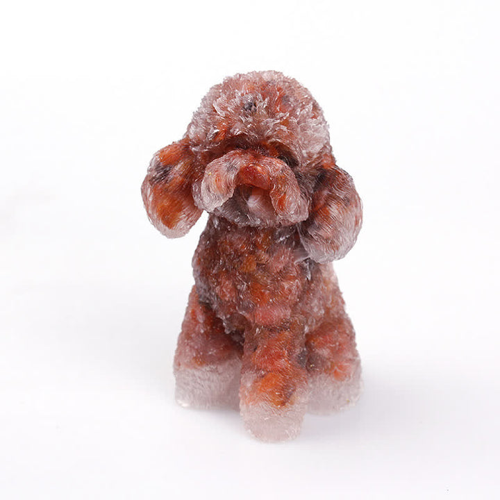 Decorazione in pietra preziosa naturale Olivenorma Crystal Poodle