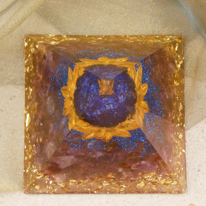 Olivenorma Ametista Lapislazzuli Loto Simbolo Orgone Piramide