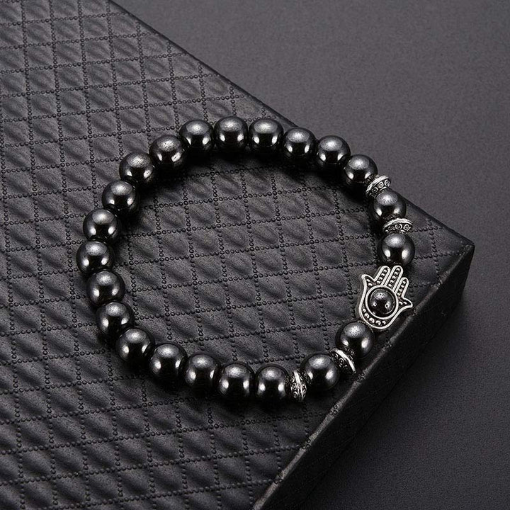 Bracciale di protezione in ossidiana con Hamsa