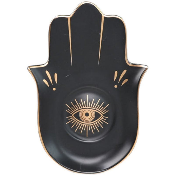 Olivenorma Hamsa piccolo vassoio portagioie con occhio malvagio