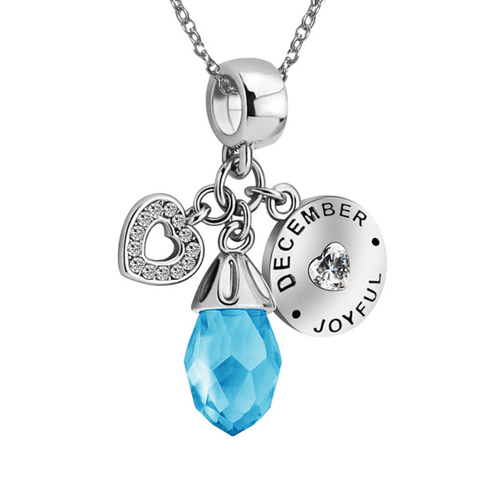 Collana con ciondolo a forma di cuore in diamanti Olivenorma pietra portafortuna