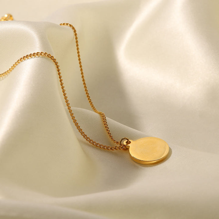 Collana con ciondolo con occhio maligno in zircone bianco Olivenorma 